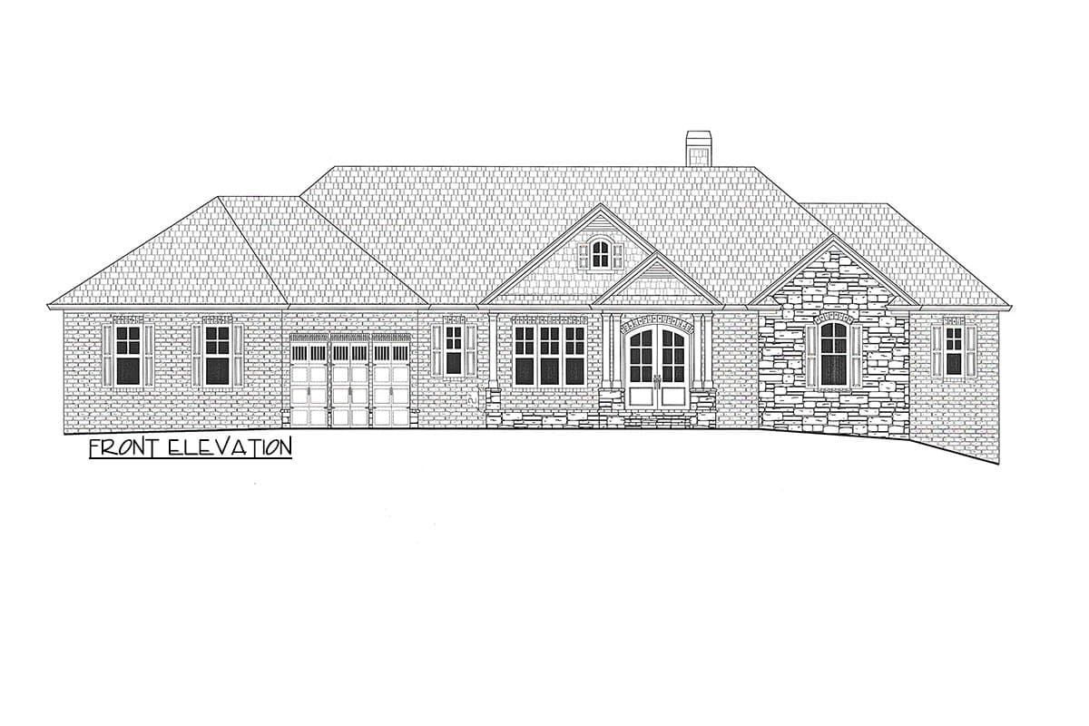 Plan 24302TW: New American Home Plan for a Sloping Lot with Lower Level Rec Room and Home Office - Image #14 - Craftsman, Mountain, New American, Ranch