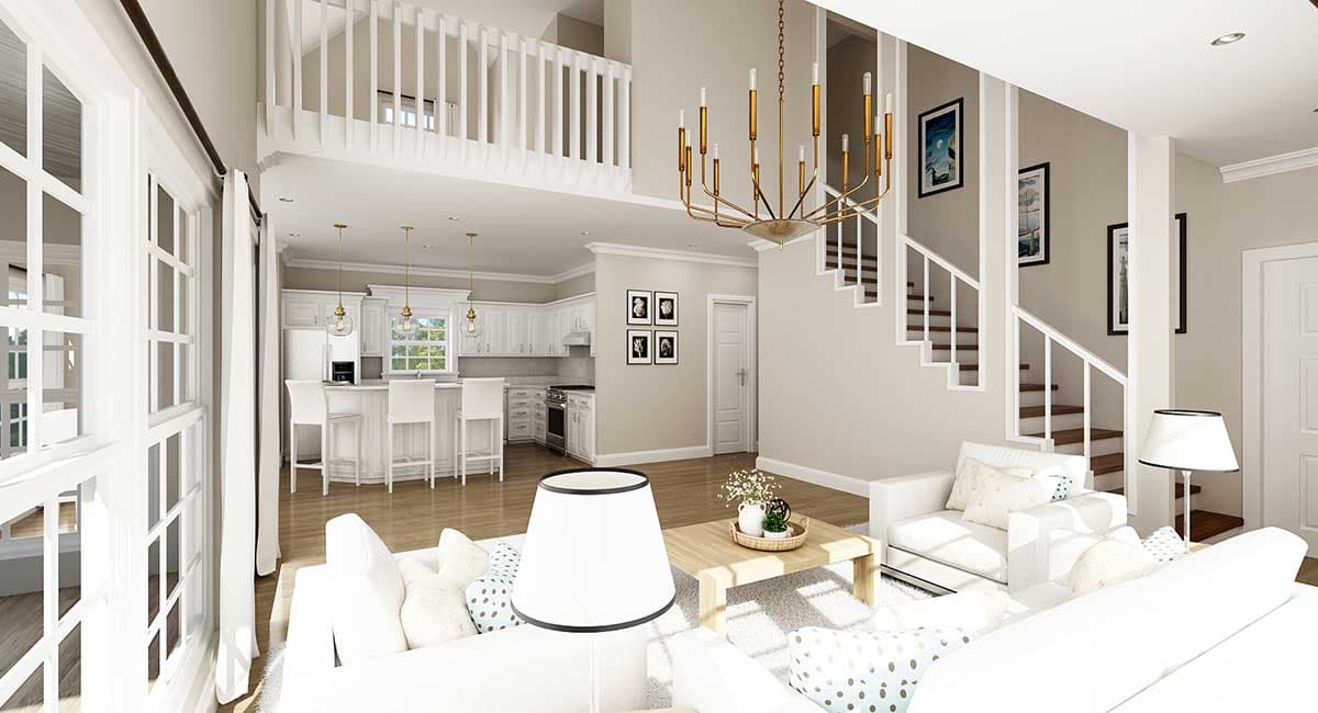 Plan 55079BR: Log Home with 3 Bedrooms and a Loft Overlook Option - Image #8 - Country, Mountain, Rustic, Vacation