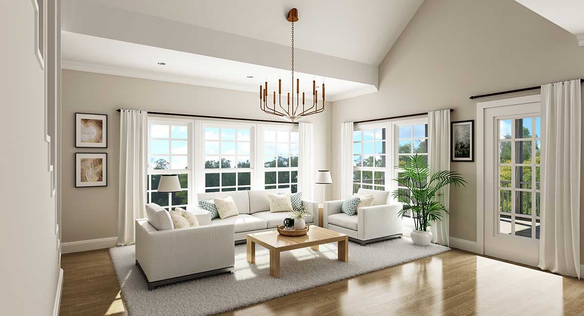 Plan 55079BR: Log Home with 3 Bedrooms and a Loft Overlook Option - Image #7 - Country, Mountain, Rustic, Vacation