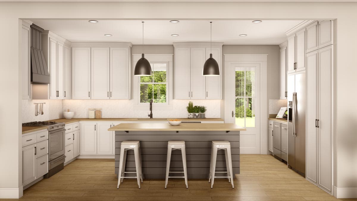 Plan 51873HZ: 3-Bed Modern Farmhouse with L-shaped Front Porch - Image #8 - Cottage, Farmhouse, Modern Farmhouse, Traditional