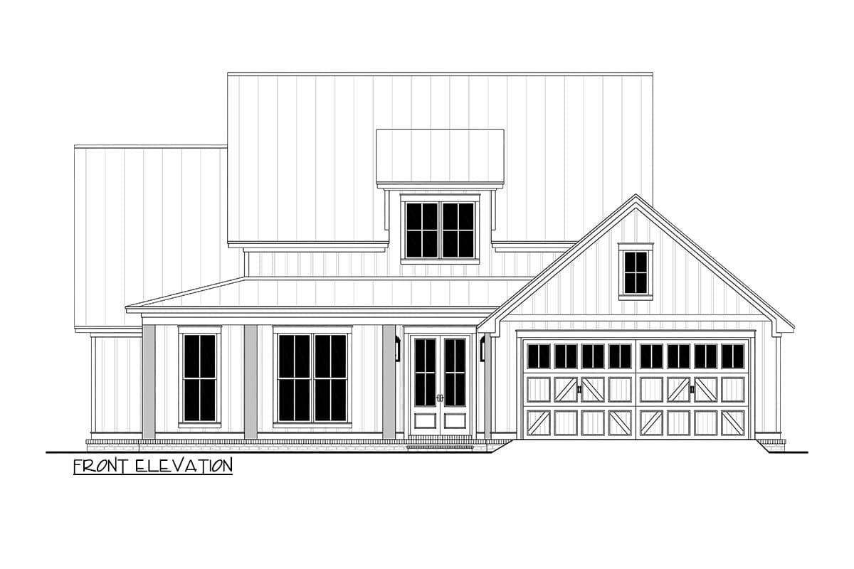 Plan 51873HZ: 3-Bed Modern Farmhouse with L-shaped Front Porch - Image #12 - Cottage, Farmhouse, Modern Farmhouse, Traditional