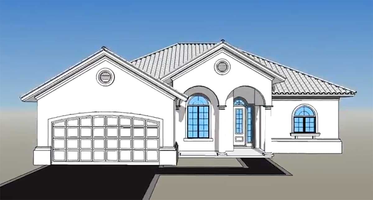 Plan 33008ZR: Energy-Saving 3 Bed House Plan - Image #6 - Florida-Style, Mediterranean