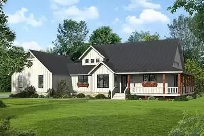 Mountain Farmhouse with 2 Master Suites and a Wraparound Porch