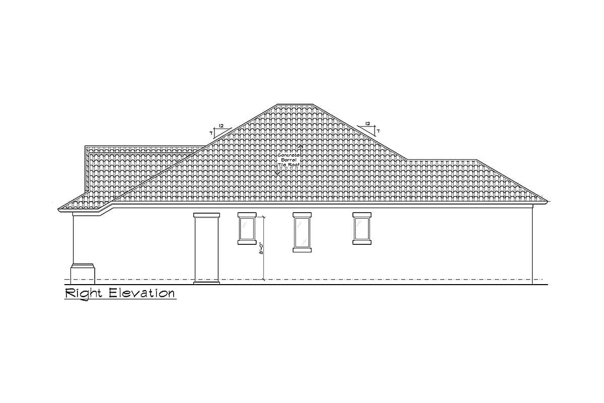 Plan 33014ZR: One-Story Mediterranean-Style House Plan - 1564 Sq Ft - Image #9 - Florida-Style, Mediterranean