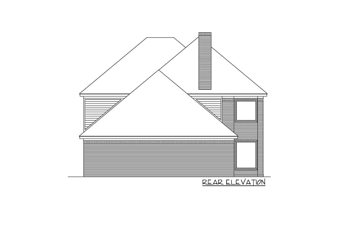 Plan 36434TX: Narrow Traditional Home Plan with 2-Story Foyer and Family Room - Image #4 - European, French Country, Hill Country, Southern