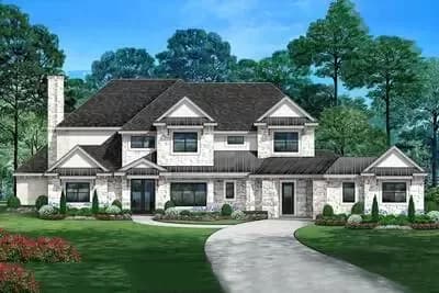 Elegant Traditional Home Plan with Hip Roof Lines, a Game Room and Upstairs Expansion
