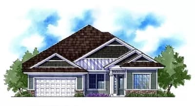 1980 SqFt 3Bedroom Country House Plan With 10' Ceilings