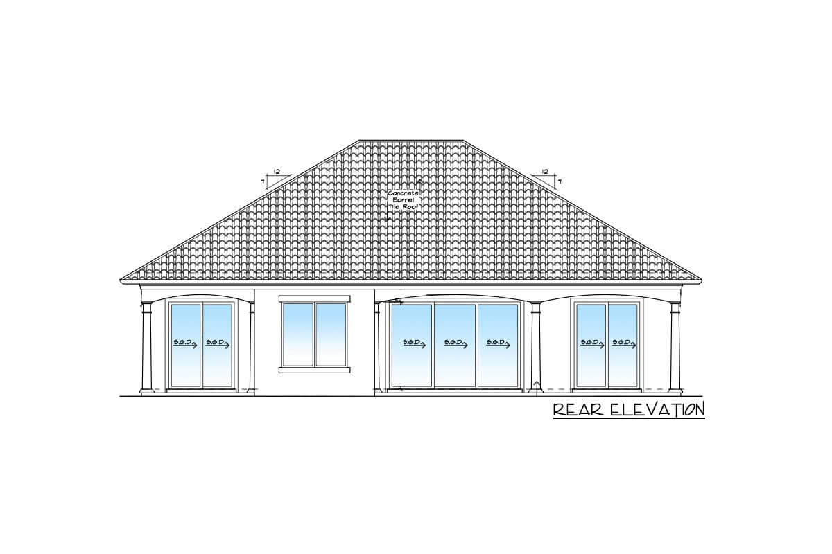 Plan 33024ZR: Coastal Contemporary House Plan Under 1800 Square Feet with 3 Beds - Image #6 - Coastal, Coastal Contemporary, Ranch, Southern, Traditional