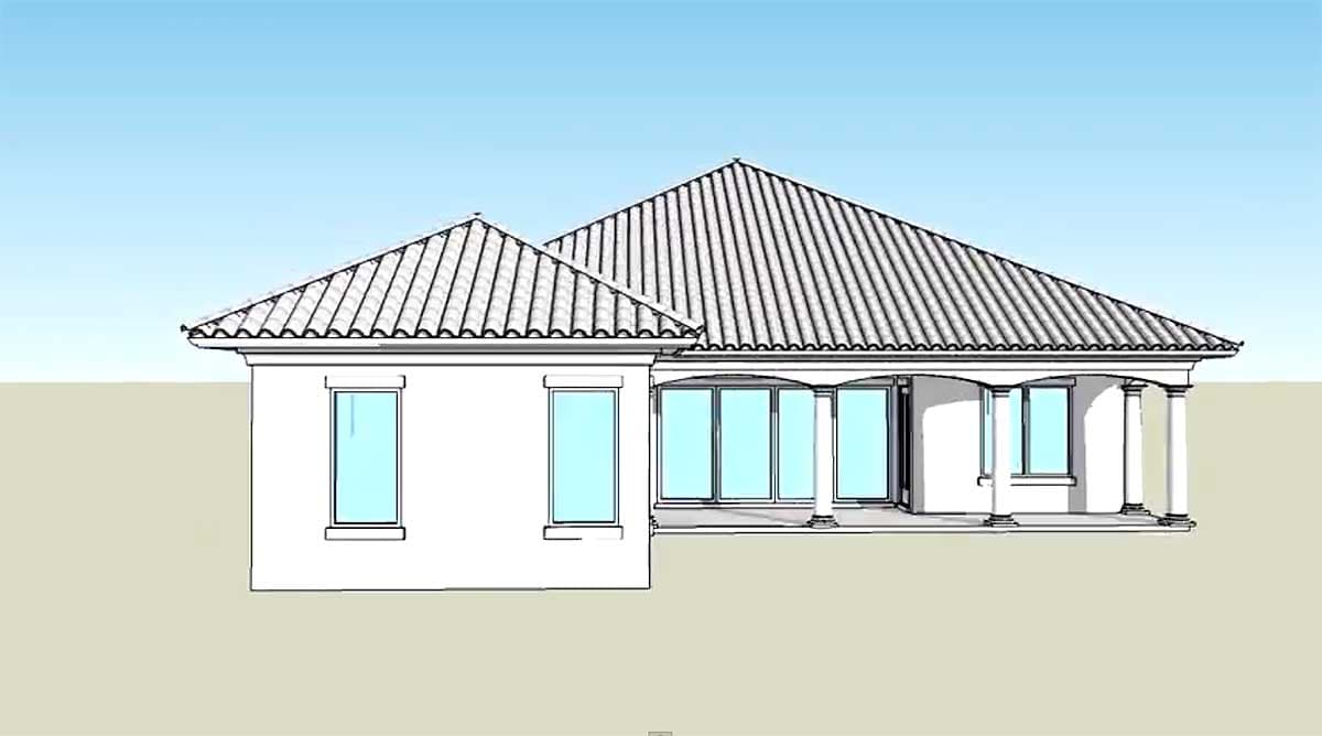 Plan 33029ZR: 3 Bed Euro-Style Ranch Home Plan Under 2600 Square Feet with Rear Lanai - Image #10 - Coastal, European, Florida-Style, Mediterranean, Ranch