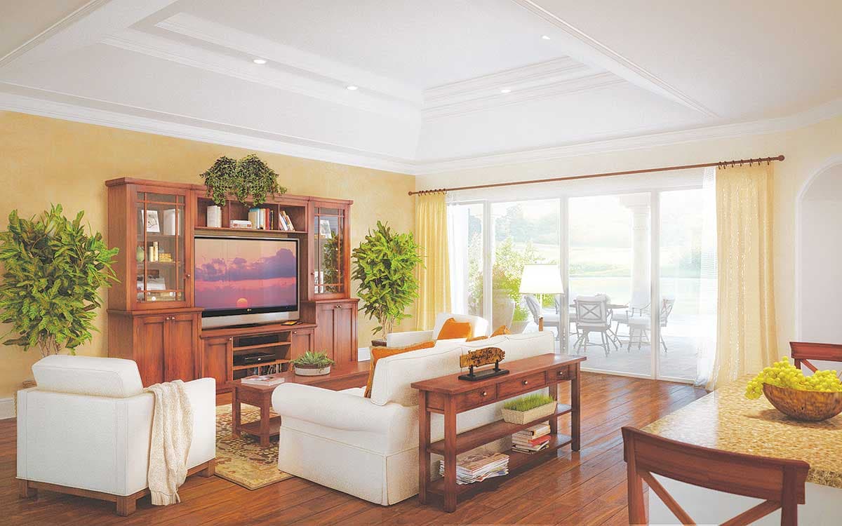 Plan 33029ZR: 3 Bed Euro-Style Ranch Home Plan Under 2600 Square Feet with Rear Lanai - Image #4 - Coastal, European, Florida-Style, Mediterranean, Ranch