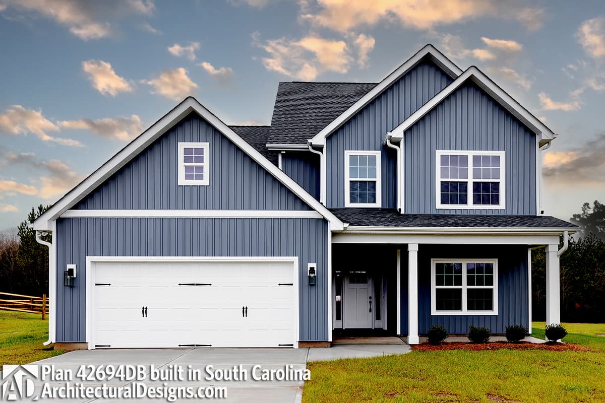 build gallery item - House Plan 42694DB comes to life in South Carolina