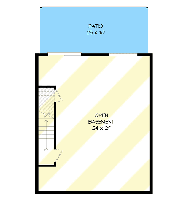 Plan 68836VR: Attractive 3-Bed Contemporary Home Plan for a Rear-sloping Lot - Floor Plan - Lower Level - Coastal, Contemporary, Modern, Mountain