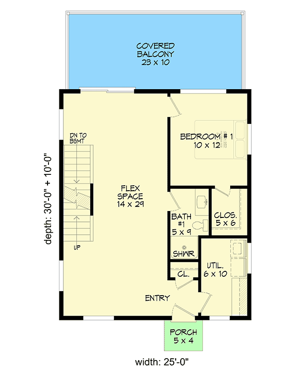 Plan 68836VR: Attractive 3-Bed Contemporary Home Plan for a Rear-sloping Lot - Floor Plan - Main Level - Coastal, Contemporary, Modern, Mountain