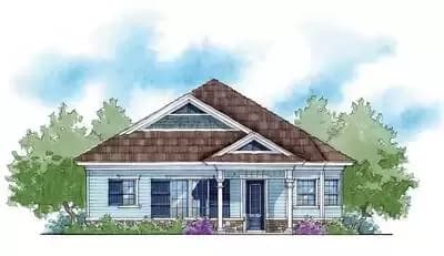 Narrow Lot House Plan Under 50 Feet Wide with Alley-Access Garage - 1585 Sq Ft