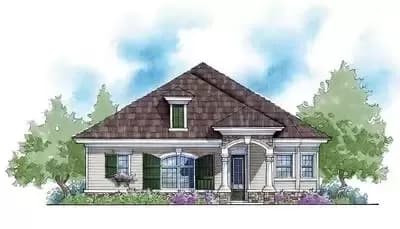 Narrow Lot House Plan Under 1600 Sq Ft with 3 Clustered Bedrooms