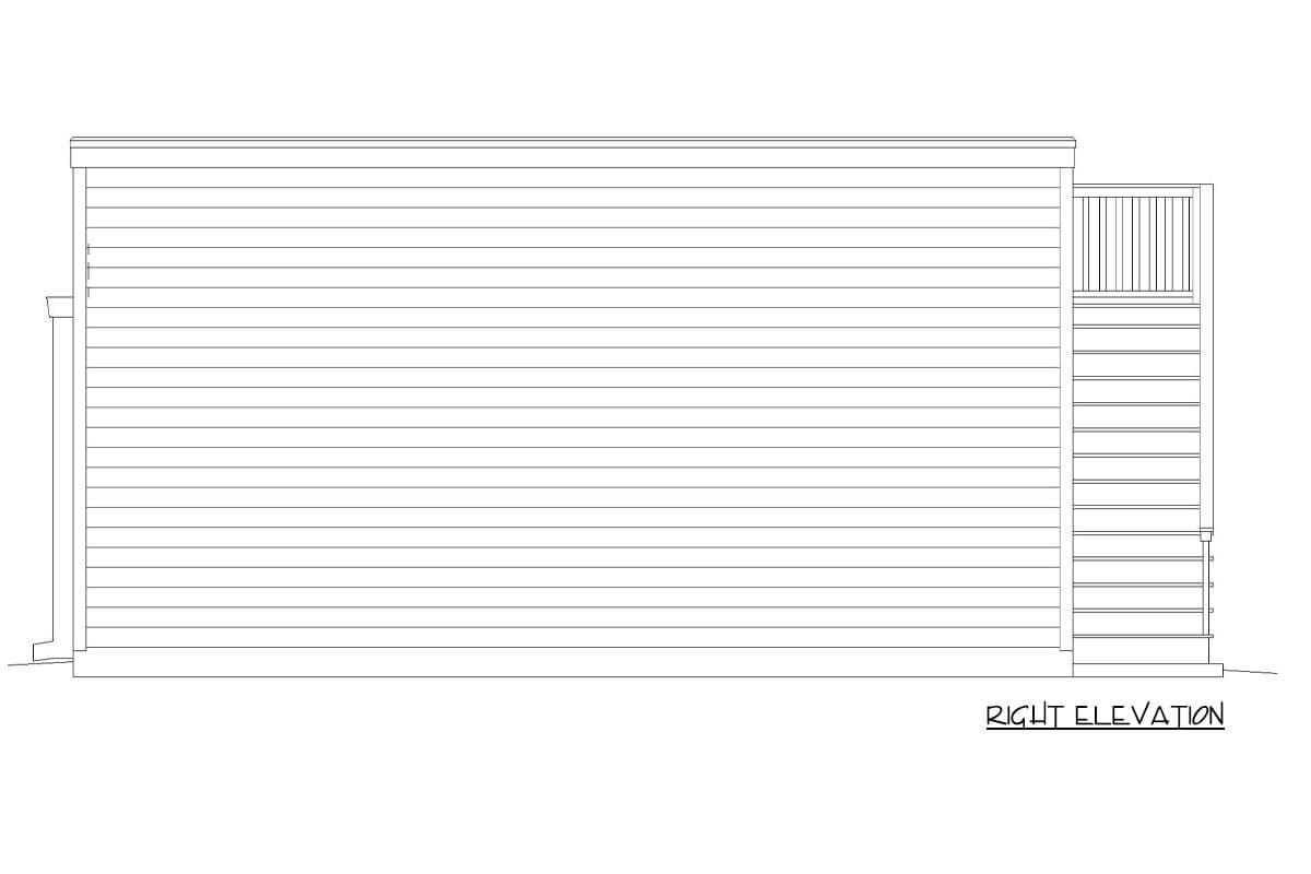Plan 68840VR: Contemporary 3-Car Garage with Rooftop Deck - Image #5 - Contemporary, Modern