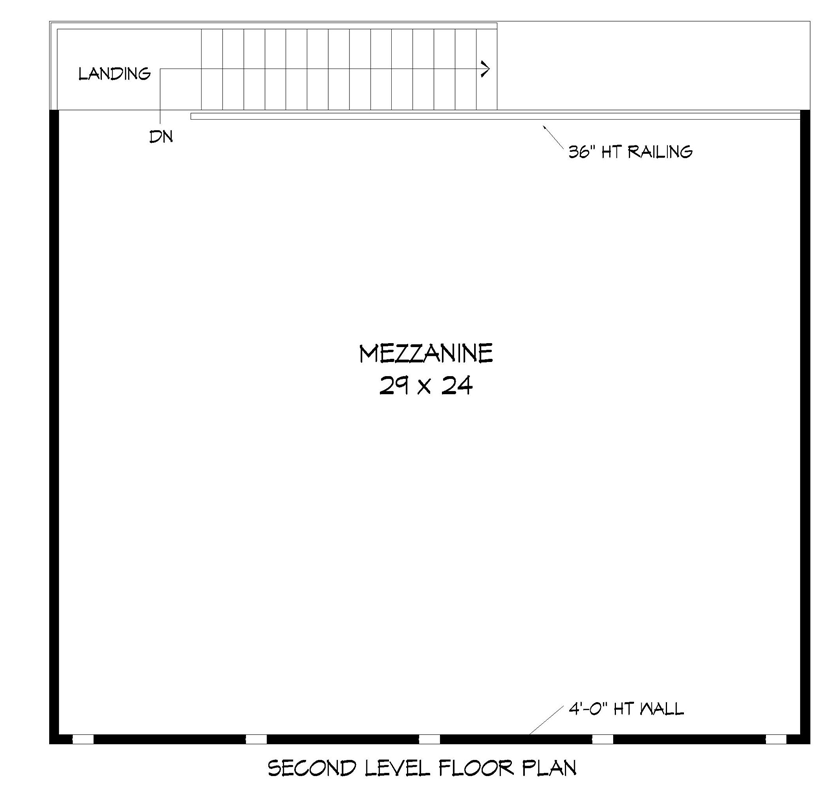 Plan 68840VR: Contemporary 3-Car Garage with Rooftop Deck - Floor Plan - Upper Level - Contemporary, Modern