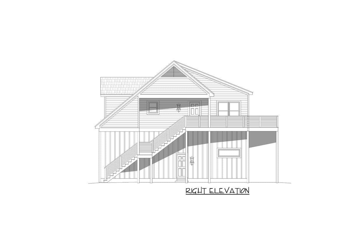 Plan 68844VR: Barndominium Duplex with 5 Garage Bays and a Ground Level Office - Image #5 - Barndominium, Country
