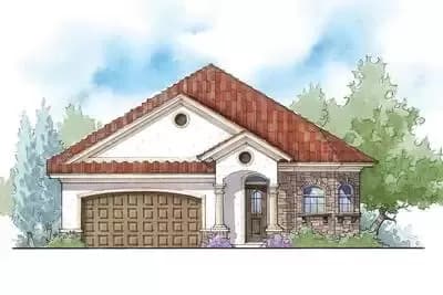 Mediterranean-Style House Plan with 3 Bedrooms - 1585 Sq Ft