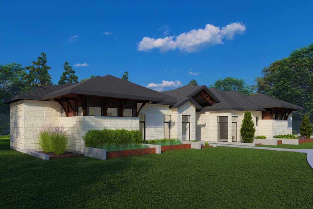 Plan 36666TX: Sprawling Hill Country Home Plan with 4-Car Garage - Image #4 - Contemporary, European, Hill Country