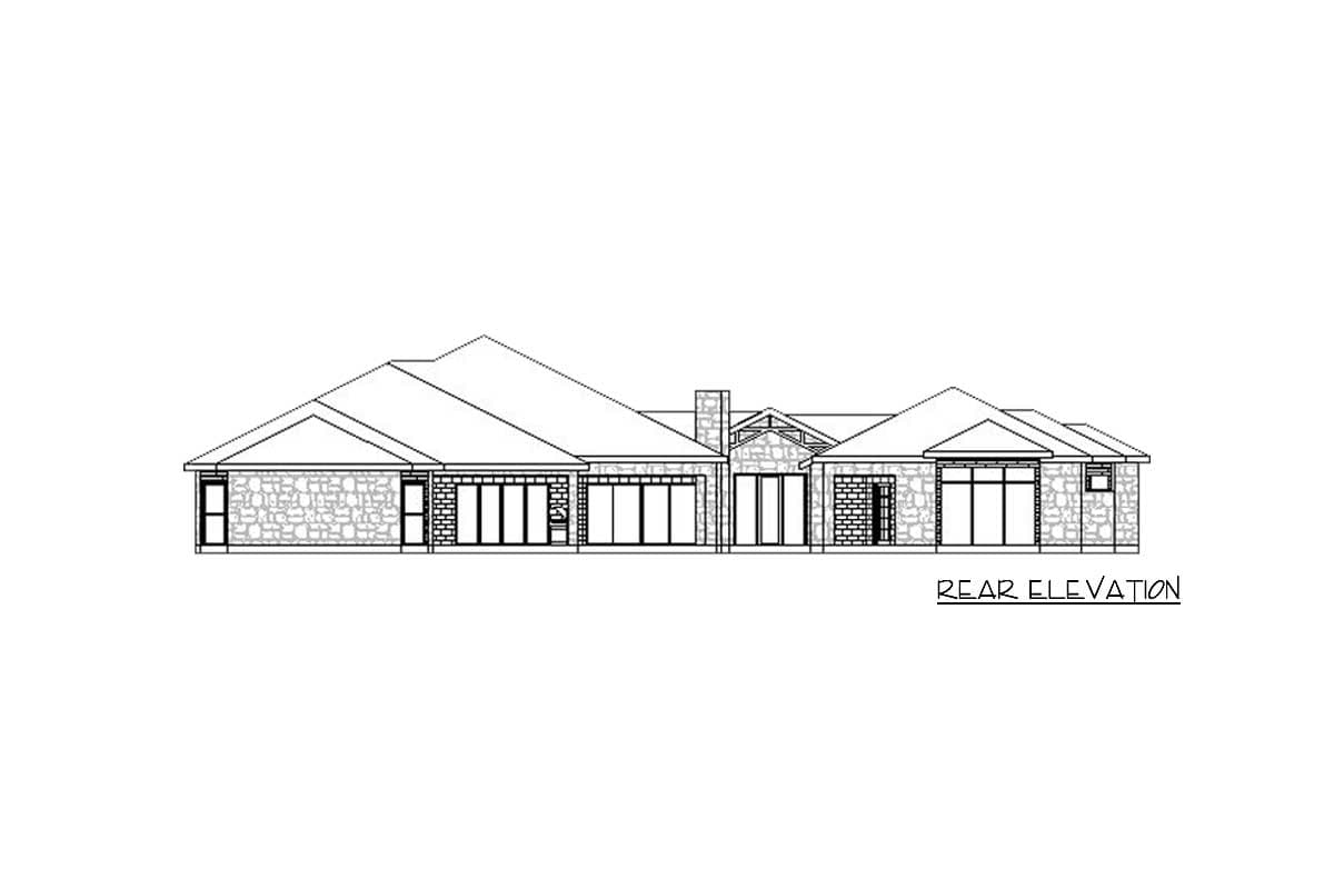 Plan 36666TX: Sprawling Hill Country Home Plan with 4-Car Garage - Image #9 - Contemporary, European, Hill Country