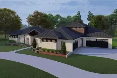 Sprawling Hill Country Home Plan with 4-Car Garage