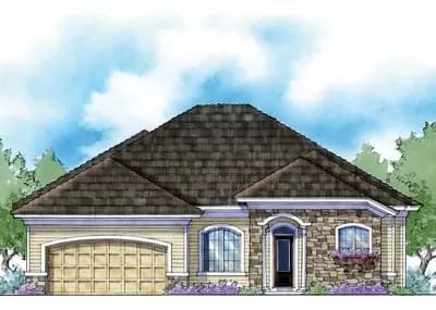 One-Story 3 Bed Home Plan with Split Bedroom Layout - 1644 Sq Ft