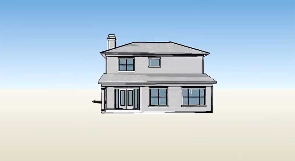 Plan 33057ZRX: Master Down Home Plan with 2-Story Great Room Just 40-Feet Wide - 2181 Sq Ft - Image #4 - Traditional