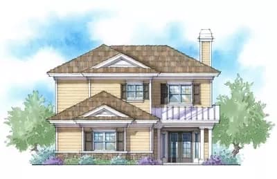Master Down Home Plan with 2-Story Great Room Just 40-Feet Wide - 2181 Sq Ft