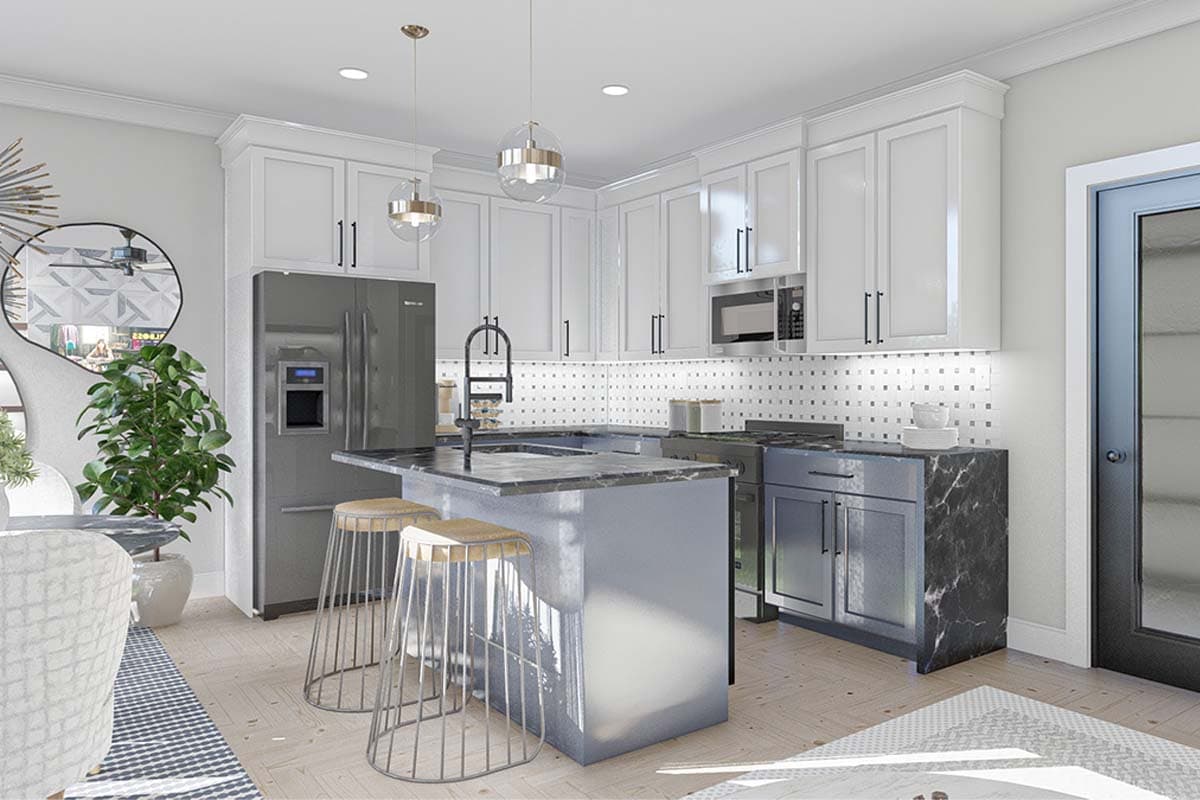 Plan 623049DJ: Traditional Duplex House Plan with Matching 3 Bed, 3 Bath Units - 1464 Sq Ft Each - Image #8 - Traditional