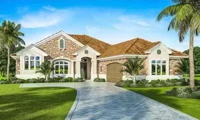 Single Story House Plan with 2780 Square Feet of Heated Living and 10-Foot Ceilings