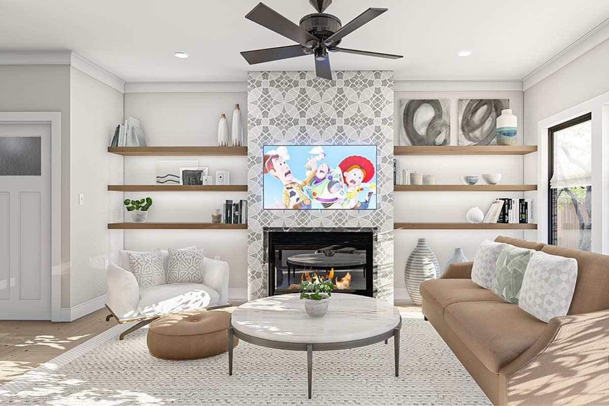 Plan 623050DJ: Triplex House Plan with Matching 3 Bed, 2.5 Bath Units - 1464 Sq Ft Each - Image #7 - Country, Traditional, Transitional