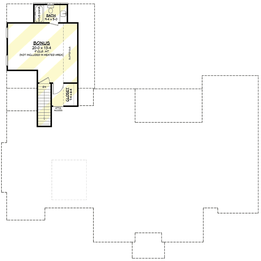 Plan 51874HZ: Contemporary Transitional House Plan with Home Office and Secure Delivery Room - 2626 Sq Ft - Floor Plan - Bonus - Cottage, European, Farmhouse, New American, Southern, Transitional