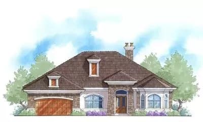 One-Story House Plan with Split Bedroom Layout and a 2-Car Garage - 2723 Sq Ft