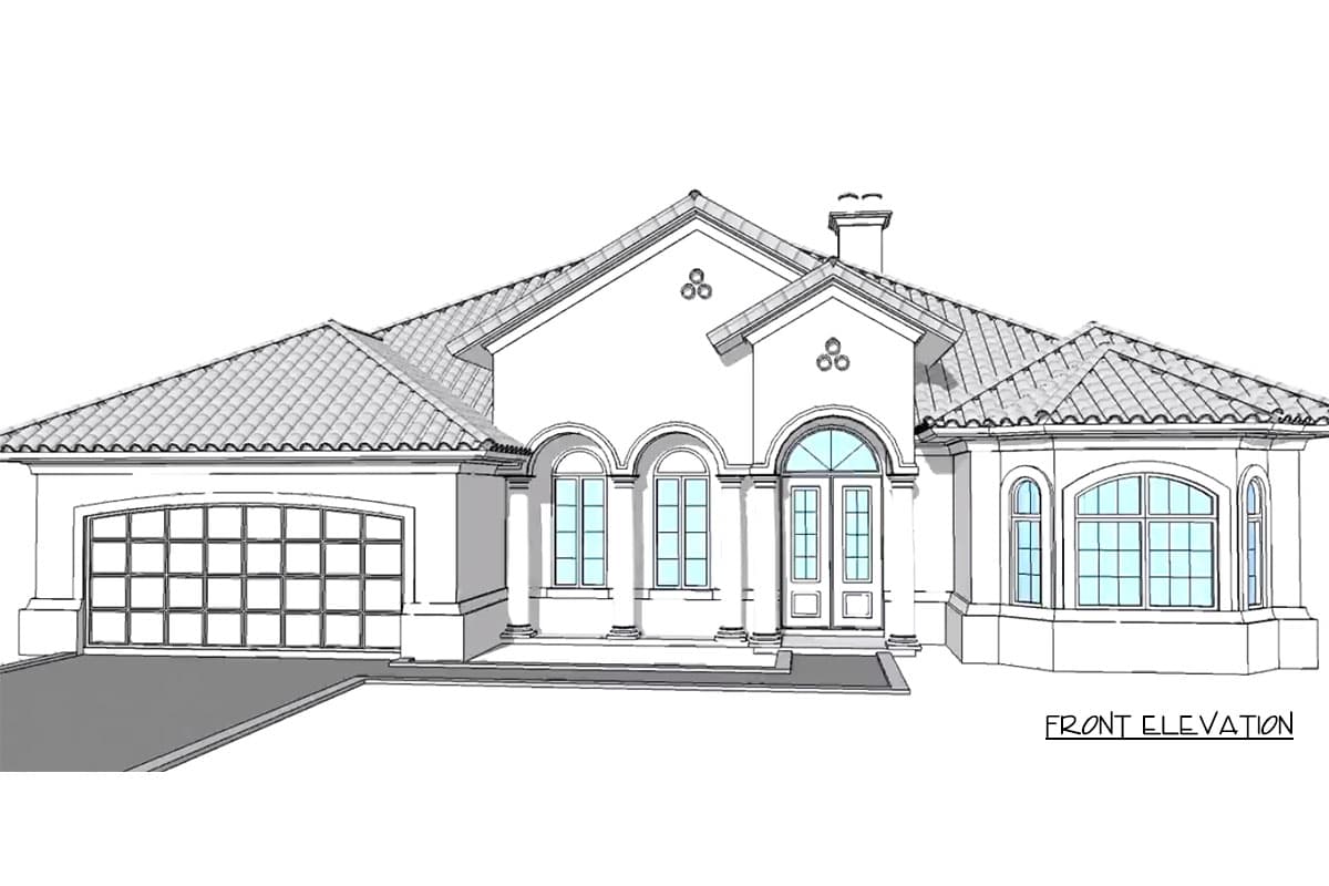 Plan 33065ZR: 3 Bedroom House Plan with 59-Foot-Wide Footprint - 2723 Sq Ft - Image #14 - European, Florida-Style, Mediterranean, Spanish