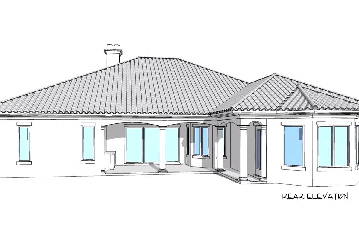Plan 33065ZR: 3 Bedroom House Plan with 59-Foot-Wide Footprint - 2723 Sq Ft - Image #16 - European, Florida-Style, Mediterranean, Spanish