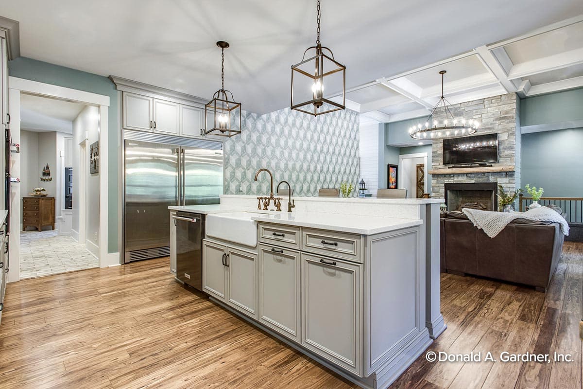 Plan 444003GDN: New American House Plan with a Hillside-Walkout Basement and Angled Garage - 2896 Sq Ft - Image #9 - Craftsman, New American