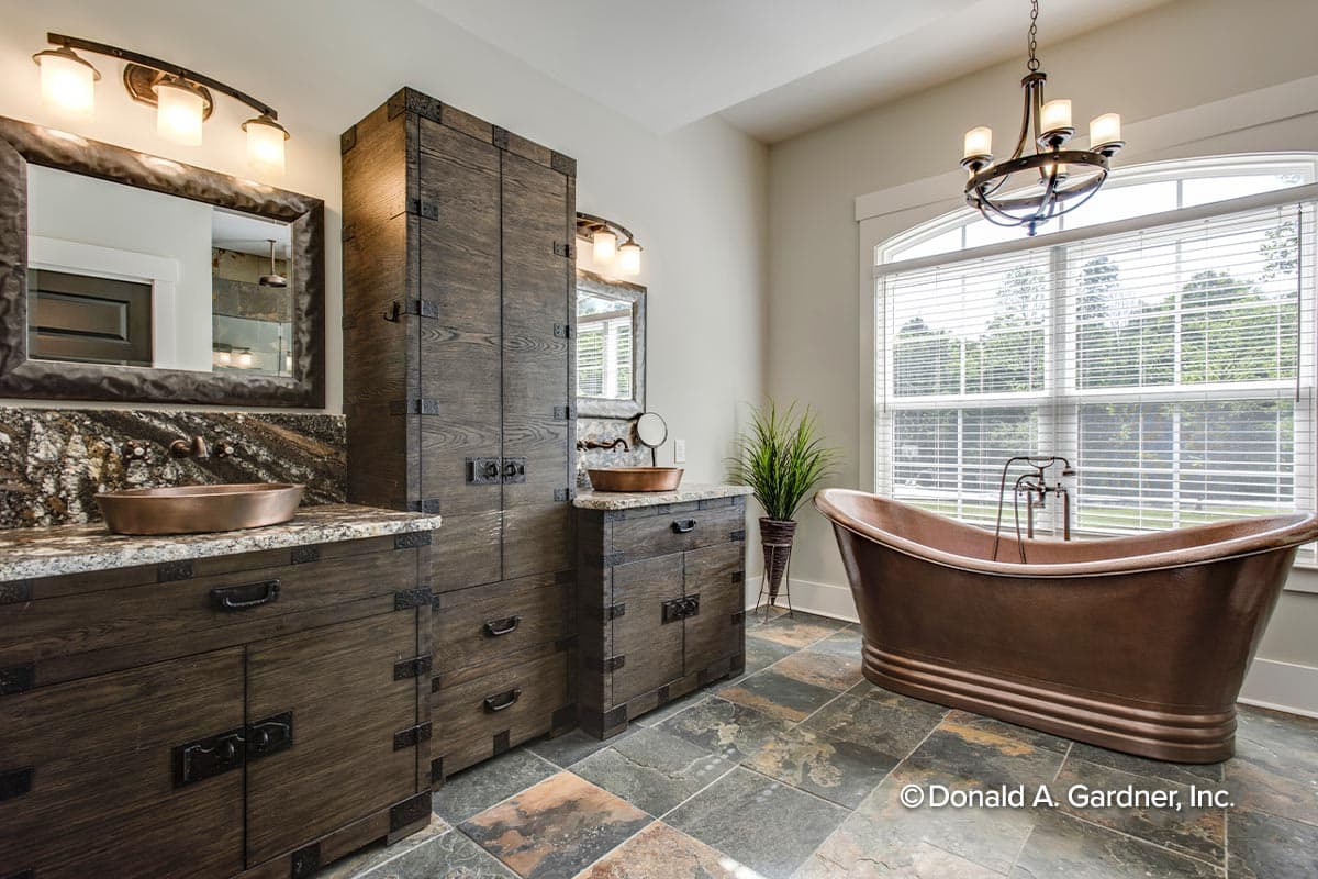 Plan 444003GDN: New American House Plan with a Hillside-Walkout Basement and Angled Garage - 2896 Sq Ft - Image #15 - Craftsman, New American