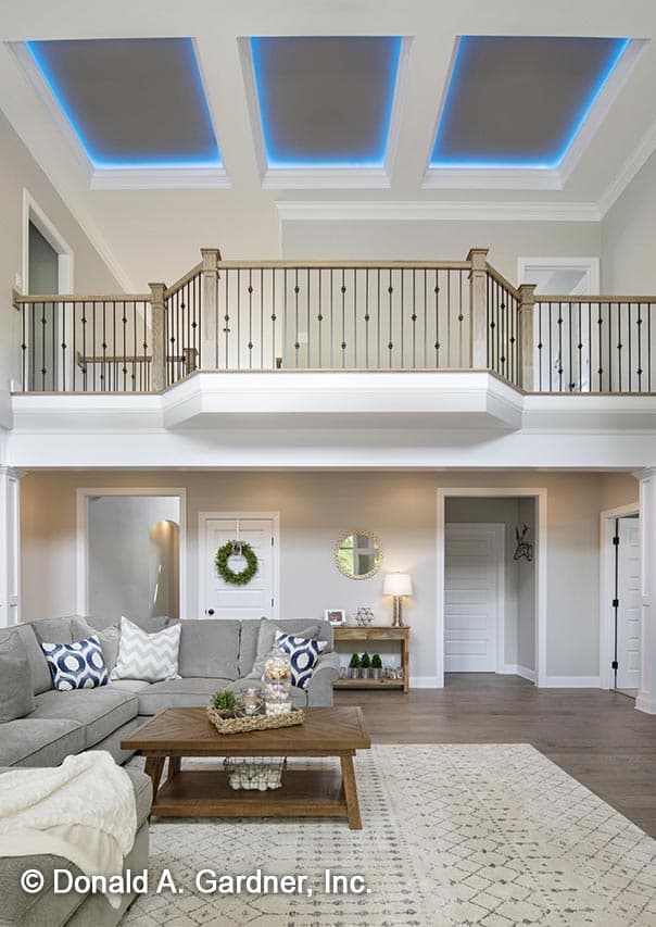 Plan 444004GDN: Classic Craftsman Home Plan with 2-Story Great Room and Angled 3-Car Garage - Image #5 - Country, Craftsman, Shingle, Traditional