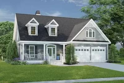 Classic Cape Cod Home Plan with First Floor Master Suite