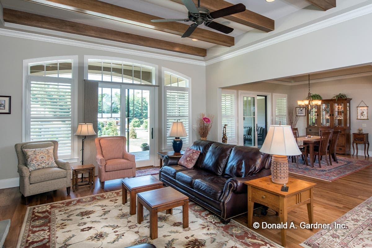 Plan 444009GDN: Single-level Country Craftsman Plan with Screened Porch and Bonus Room - 2812 Sq Ft - Image #7 - Country, Craftsman, New American, Traditional