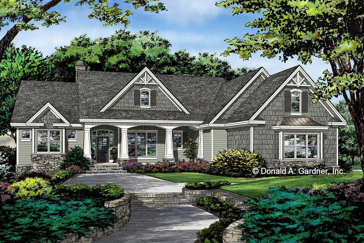 Plan 444010GDN: Traditional Craftsman Home Plan with Screened Porch and Split-bed Layout - Image #24 - Country, Craftsman, Traditional