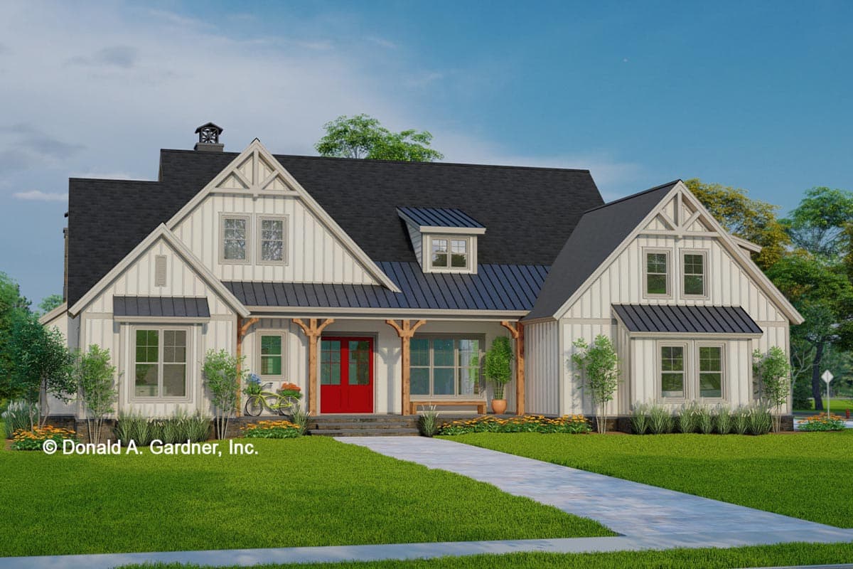 Plan 444013GDN: Modern Farmhouse Ranch Home Plan with Screened Porch and Bonus Room - Image #6 - Country, Craftsman, Modern Farmhouse, New American, Ranch