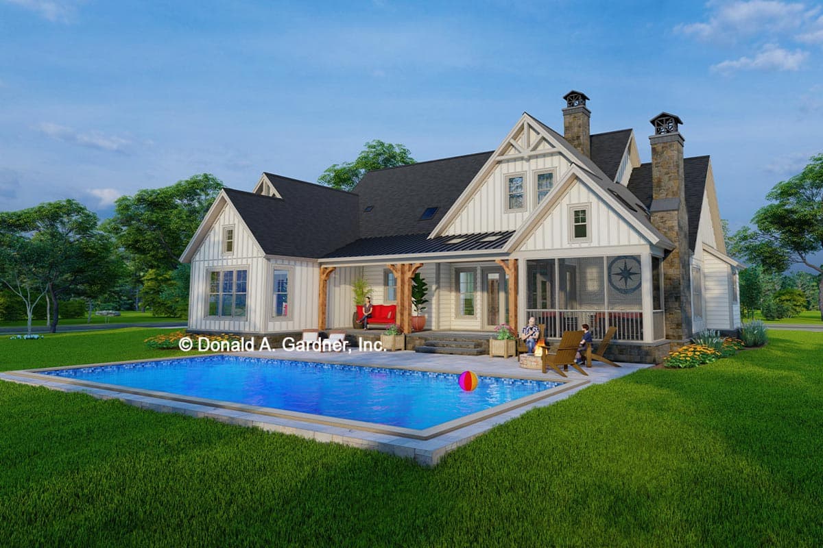 Plan 444013GDN: Modern Farmhouse Ranch Home Plan with Screened Porch and Bonus Room - Image #7 - Country, Craftsman, Modern Farmhouse, New American, Ranch