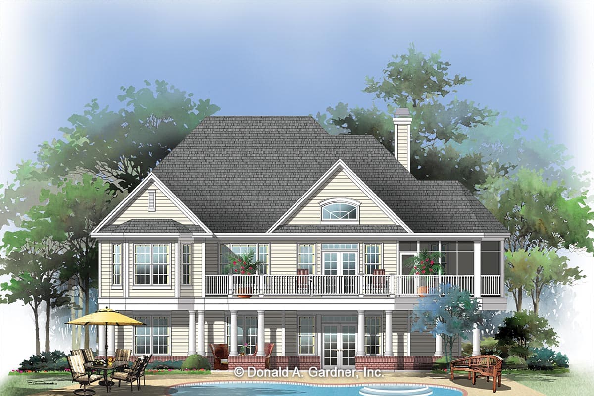 Plan 444015GDN: Southern Traditional Home Plan with Walk-out Basement - Image #8 - Southern, Southern Traditional, Traditional