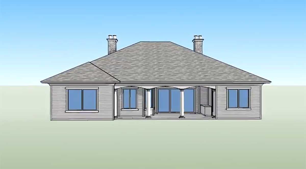 Plan 33076ZRX: House Plan with Private Master Retreat - Image #4 - European, French Country