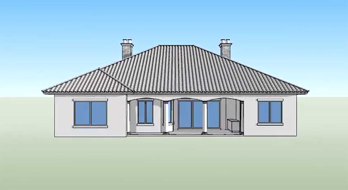 Plan 33077ZRX: Home Plan with Private Master Retreat & Options - Image #4 - Florida-Style, Mediterranean