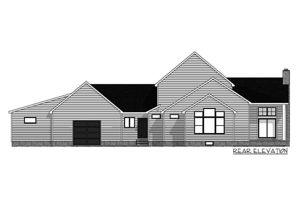 Plan 911013JVD: Country Farmhouse Plan Under 2700 Square Feet with Main-Level Master Bedroom - Image #7 - Country, Modern Farmhouse, New American, Traditional