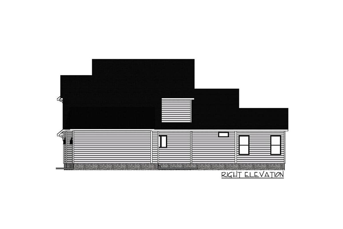 Plan 911013JVD: Country Farmhouse Plan Under 2700 Square Feet with Main-Level Master Bedroom - Image #8 - Country, Modern Farmhouse, New American, Traditional
