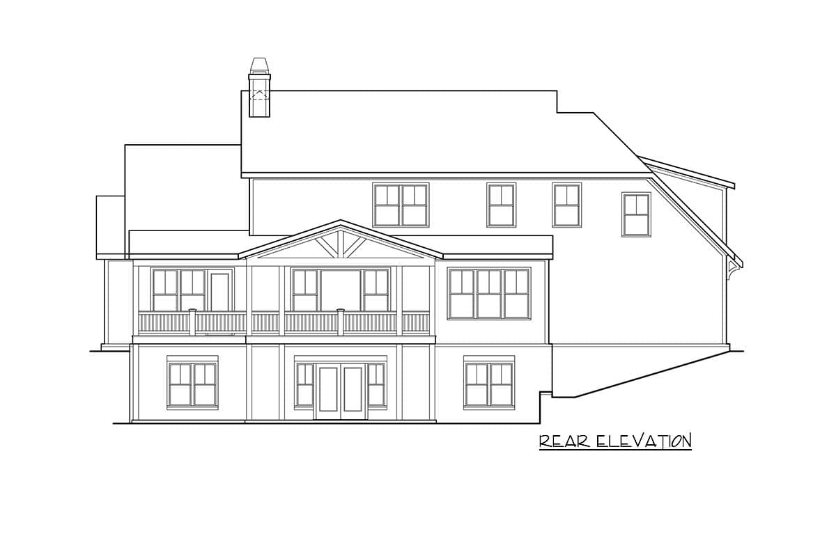 Plan 710411BTZ: New American House Plan with 8'-Deep Front Porch and 12'-Deep Rear Porch - 2782 Sq Ft - Image #4 - Country, Farmhouse, Modern Farmhouse, New American, Traditional
